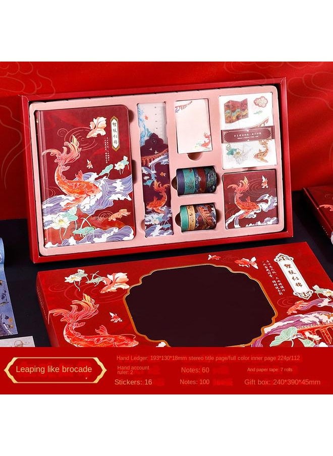 Bluejw - Chinese Style Hand Account Gift Box Suit Chaohua Cheng Dry Hand Account Literary Retro Hand Account Book Palace Cultural Creation Classical Gift - Image 1