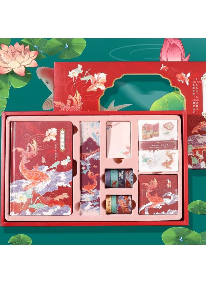 Bluejw - Chinese Style Hand Account Gift Box Suit Chaohua Cheng Dry Hand Account Literary Retro Hand Account Book Palace Cultural Creation Classical Gift - Image 1