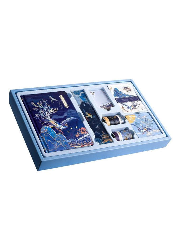 Bluejw - Chinese Style Hand Account Gift Box Suit Chaohua Cheng Dry Hand Account Literary Retro Hand Account Book Palace Cultural Creation Classical Gift - Image 1