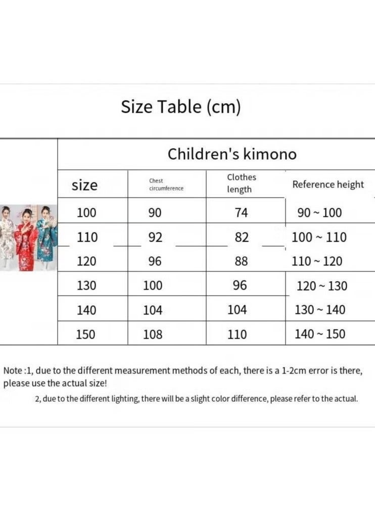general Japanese traditional dress kimono robe for kids girls costume - Image 2