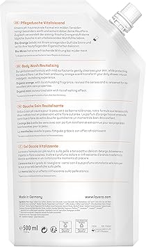 lavera Refill Bag Body Wash Revitalising Organic Orange Organic Mint Natural Cosmetics Vegan Shower Gel pH Neutral Cleans Especially Gently 1 x 500 ml - Image 5
