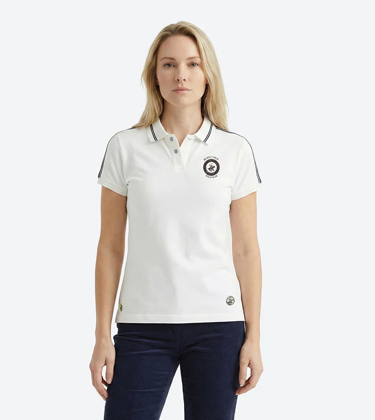 بيفرلي هيلز بولو كلوب Bhpc Womens White Polo