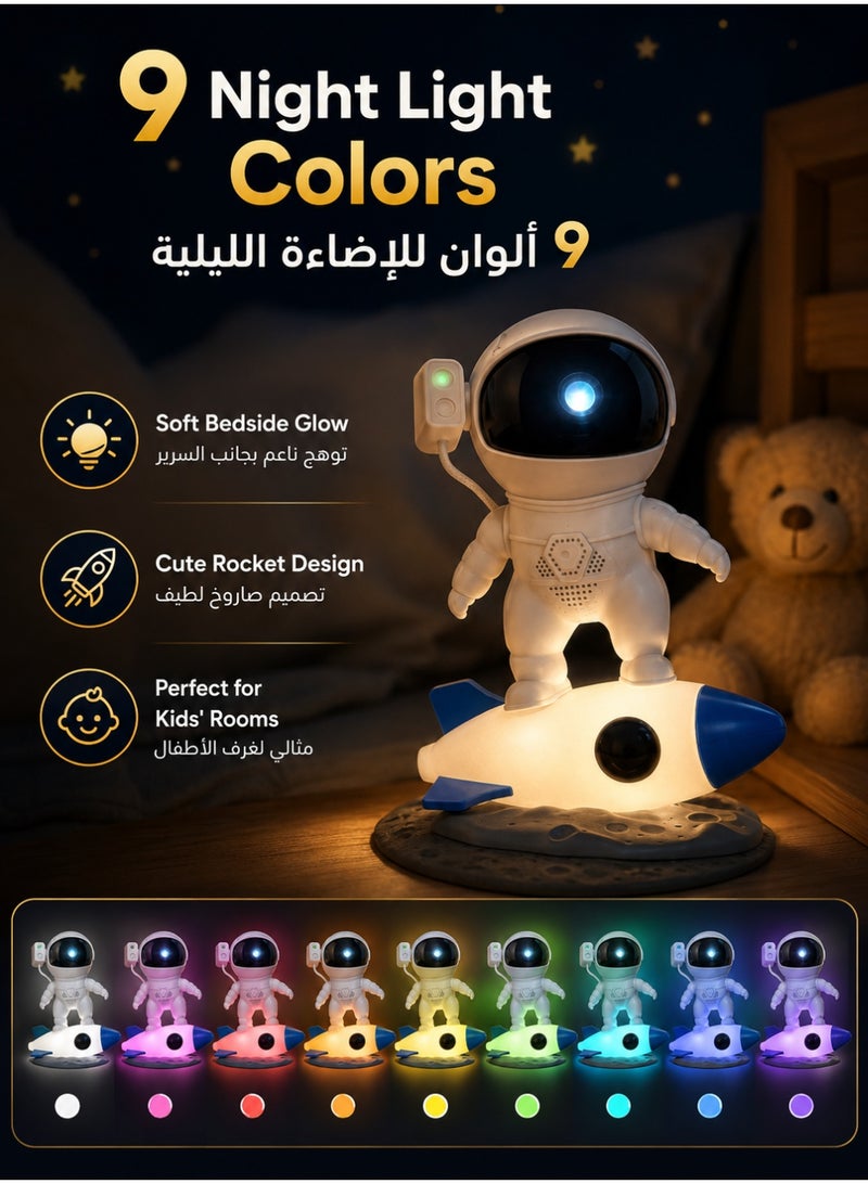 ARNO Galaxy Projector for Bedroom, Astronaut Planetarium Night Light with 13 Film Discs, Adjustable Focus Lens, Kids Room Decor Gift - Image 4