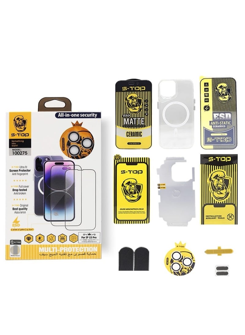 S-TOP An integrated protection package 8 in 1 for iPhone 15 Plus 