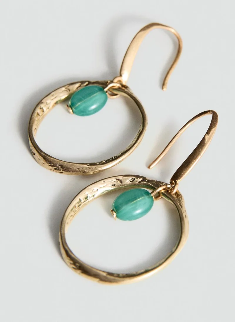 مانجو Bead Hoop Earrings