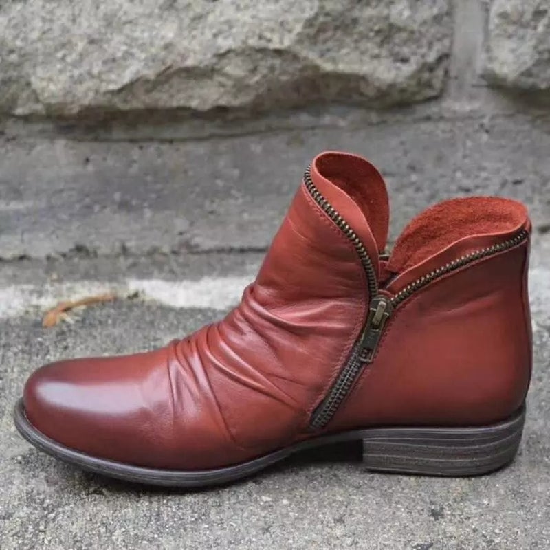 Plus Size Short Martin Boots Women'S Boots 2022 Zipper Flat Casual Snow Boots Cotton Boots Thick Bottom Boots - Image 2