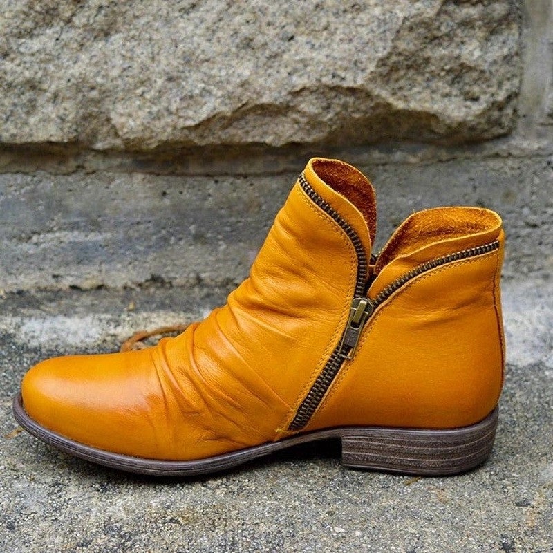 Plus Size Short Martin Boots Women'S Boots 2022 Zipper Flat Casual Snow Boots Cotton Boots Thick Bottom Boots - Image 5