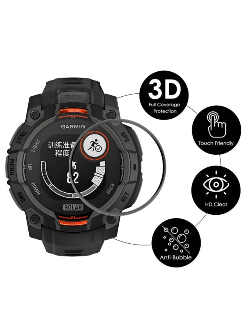 FITME 3pcs - Screen Protector 3D Compatible with Garmin Instinct E (45mm)  - Image 2