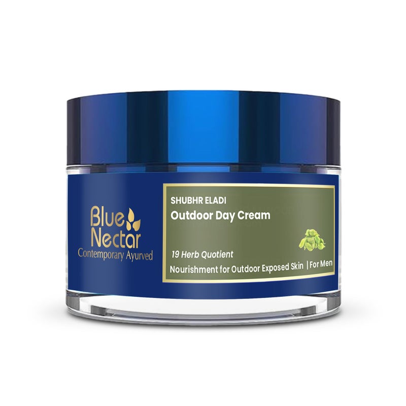 Blue Nectar كريم النهار المشرق الأزرق للرجال للاستخدام اليومي مع SPF 30 | واقي شمس للبشرة الدهنية والجافة، كريم تفتيح البشرة الطبيعي مع إيلادي (19 عشبة، 1.7 أونصة)  - Image 1