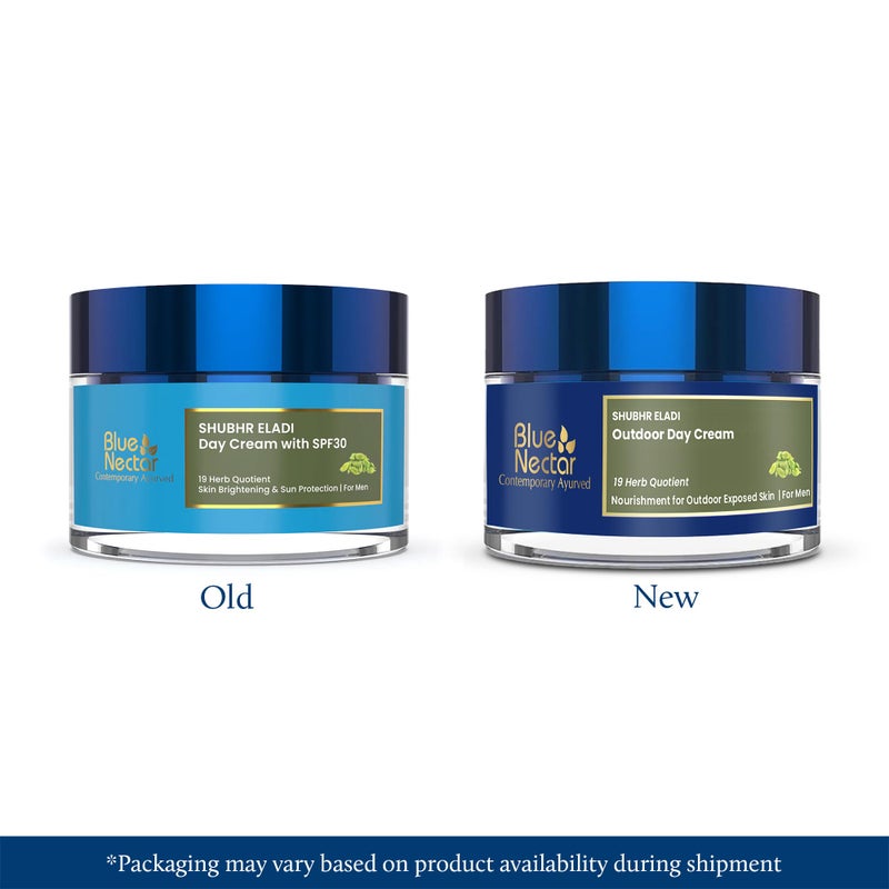 Blue Nectar كريم النهار المشرق الأزرق للرجال للاستخدام اليومي مع SPF 30 | واقي شمس للبشرة الدهنية والجافة، كريم تفتيح البشرة الطبيعي مع إيلادي (19 عشبة، 1.7 أونصة)  - Image 2