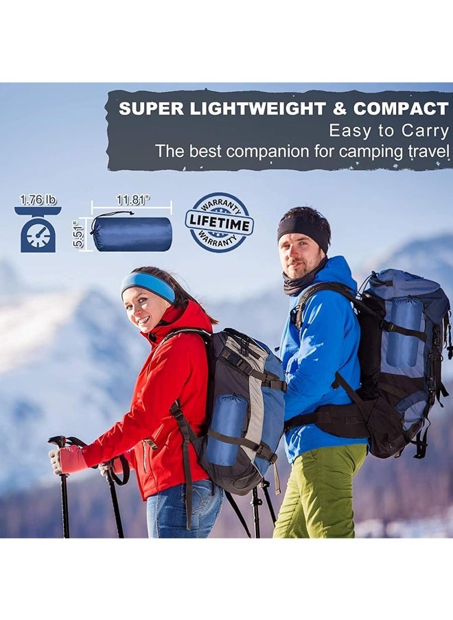 Arabest - Camping Sleeping Pad, Ultralight Inflatable Sleeping Pad, Waterproof Sleeping Mat with with Foot Pump, Compact Lightweight Camping Air Mattress for Backpacking, Hiking, Tent (Blue) - Image 1