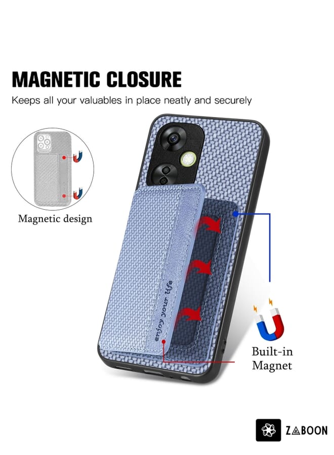 Zaboon Protective Case For Oneplus Nord CE 3 Lite Carbon Fiber Magnetic Card Bag - Image 3
