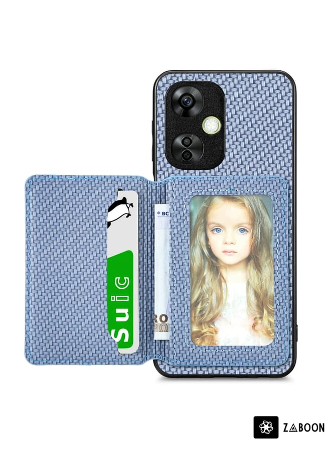 Zaboon Protective Case For Oneplus Nord CE 3 Lite Carbon Fiber Magnetic Card Bag - Image 2