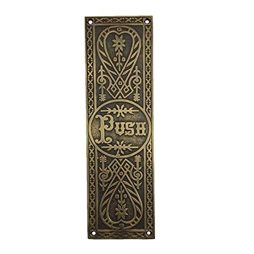 Adonai Hardware Decorative Brass Push Plate 102 Inch Push Antique Brass