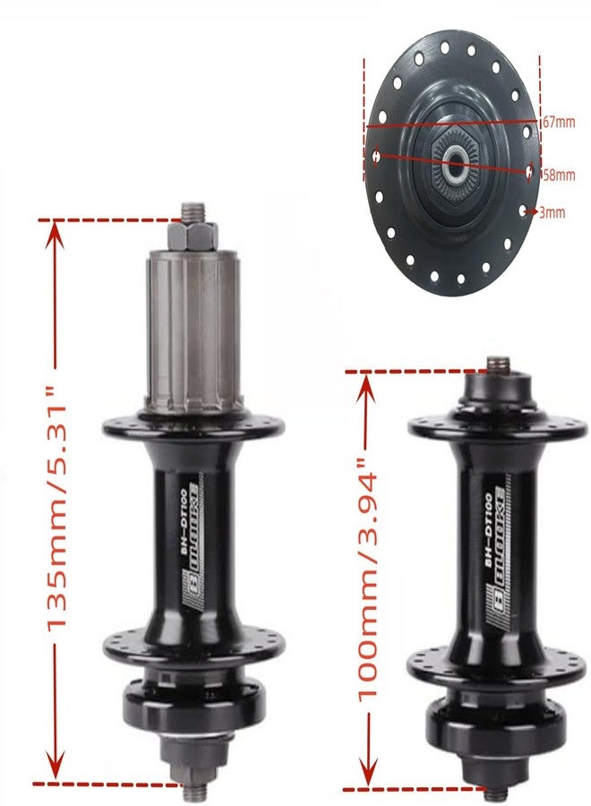 CDHPOWER 36 Hole Bicycle Disc Brake Hubs with Quick Release Levers, Bike Hub Set fit 7 8 9 10 11 Speed Cassette (36H Front and Rear Hub Set) - Image 4
