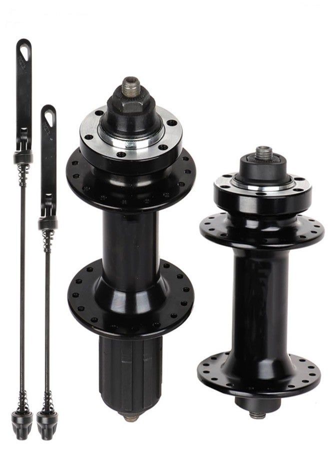 CDHPOWER 36 Hole Bicycle Disc Brake Hubs with Quick Release Levers, Bike Hub Set fit 7 8 9 10 11 Speed Cassette (36H Front and Rear Hub Set) - Image 1