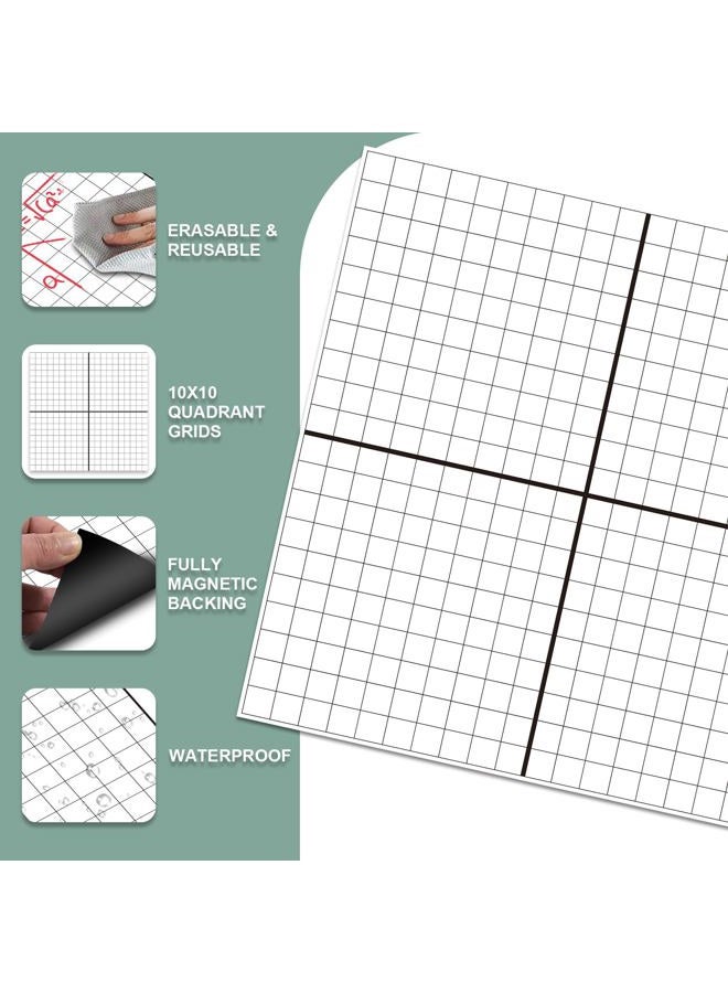 WEIZHEN Magnetic Grid Dry Erase Whiteboard - 26"x26" XY Coordinate Math Board with Durable Gridlines for Algebra, Geometry, Classroom & Office Use | Perfect for Graphing, Planning, & Teaching - Image 3