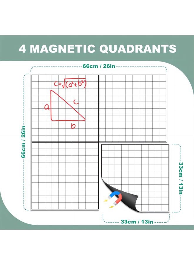 WEIZHEN Magnetic Grid Dry Erase Whiteboard - 26"x26" XY Coordinate Math Board with Durable Gridlines for Algebra, Geometry, Classroom & Office Use | Perfect for Graphing, Planning, & Teaching - Image 2