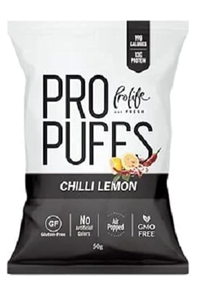 Prolife Pro Puffs – Chilli Lemon Flavour, High Protein Snack, 20 Pack x 50g - Image 3