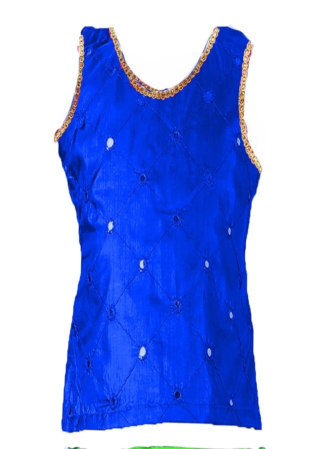 HIBA Orange Sequence booti royal blue top Baby Girl's Net Readymade Lehenga Choli 6-12 Months baby old - Image 3