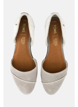 TOMS Women Jutdsa Suede Slip On Flats, Grey  - Image 3