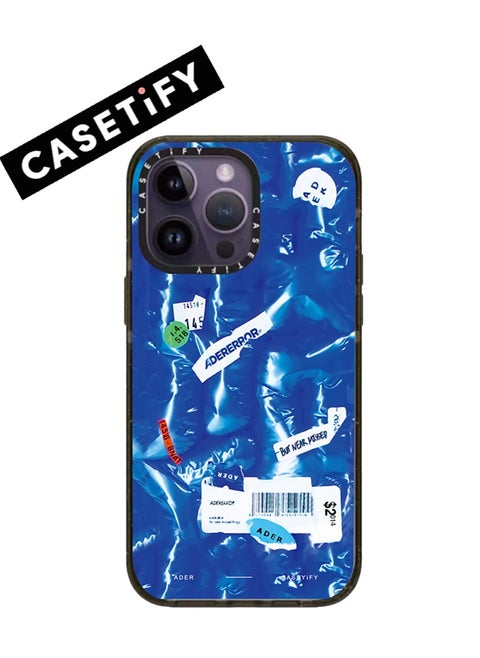 Apple iPhone 15 Pro Max Case,Co-Branding with ADEA ERROR Ripple Magnetic Adsorption Phone Case - Blue