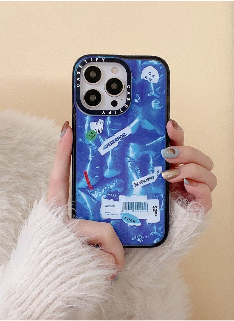 Casetify - Apple iPhone 15 Pro Max Case,Co-Branding with ADEA ERROR Ripple Magnetic Adsorption Phone Case - Blue - Image 1