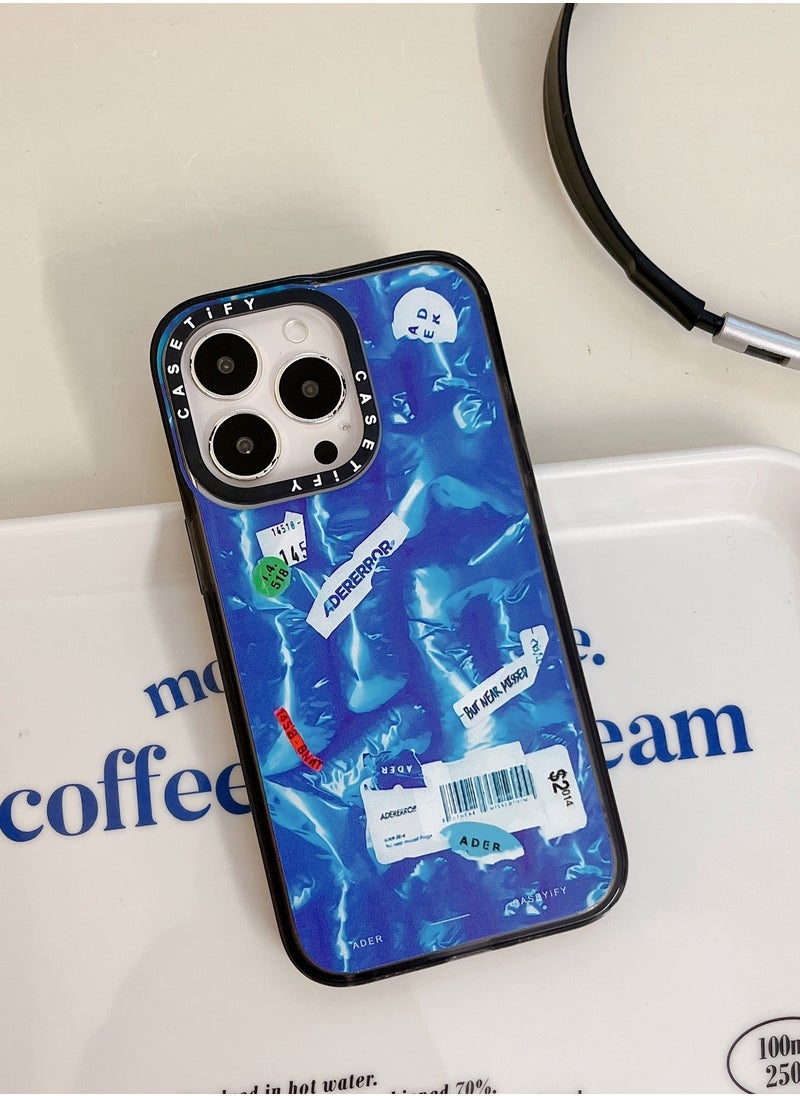 Casetify - Apple iPhone 15 Pro Max Case,Co-Branding with ADEA ERROR Ripple Magnetic Adsorption Phone Case - Blue - Image 1