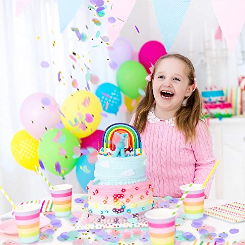 confetti! 1 inch round tissue paper table confetti unicorn/mermaid party decoration, 10-15grms- Multi color - Image 5
