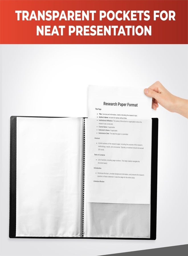 Janrax A4 Red Flexible Cover 150 Pocket Display Book - Presentation Folder - Image 3