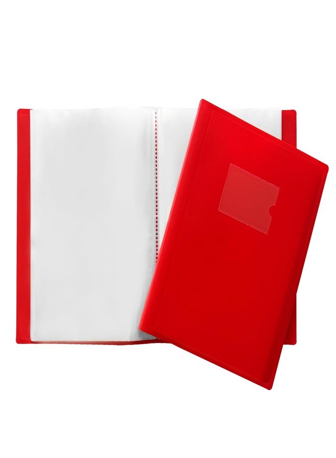 Janrax A4 Red Flexible Cover 150 Pocket Display Book - Presentation Folder - Image 1