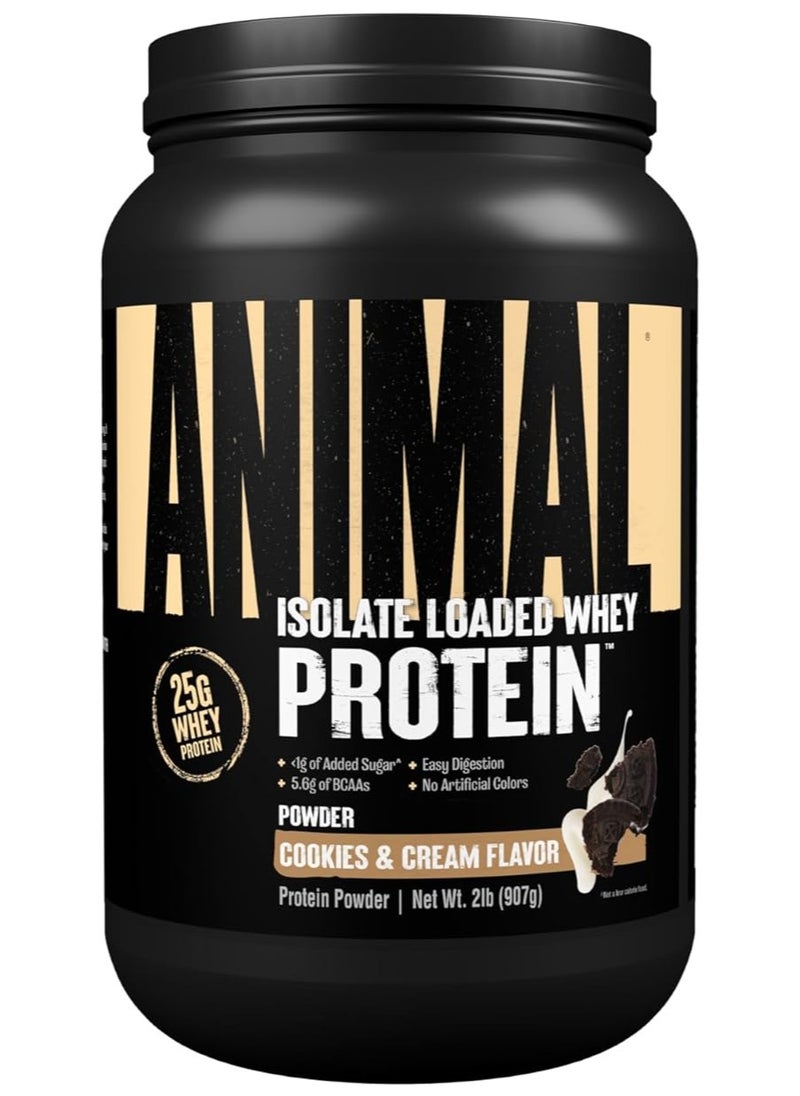 UNIVERSAL Universal Nutrition Animal Whey Isolate Loaded Cookies And Cream 2 Lb 