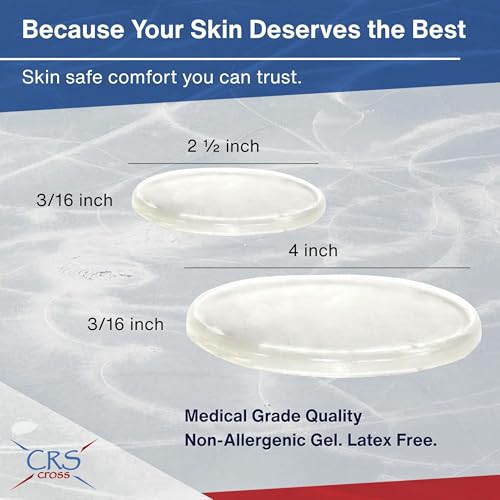 CRS Cross Gel Discs. 2 1/2 inch Ankle Gel Pads. Premium Cushion and Protection for Ice Skates, Hockey, Roller Skating, Inline, Hiking, Riding, and Ski Boots. - Image 5