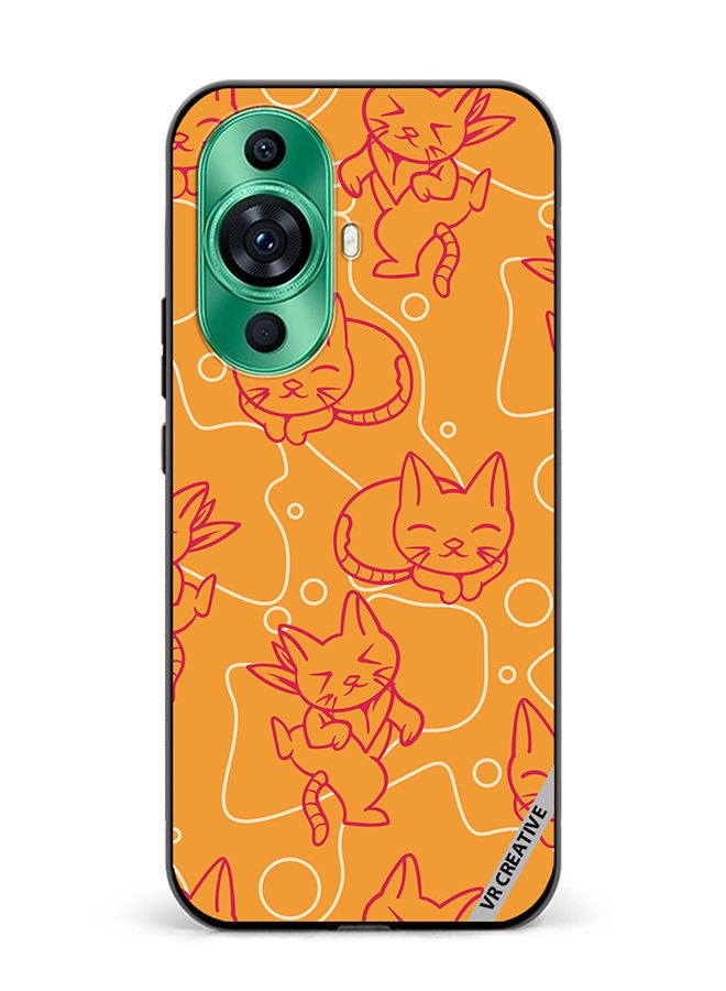 VR CREATIVE Protective Case Cover For Huawei nova 11 Ultra Chilling Cat Pattern Design Multicolour - Image 1