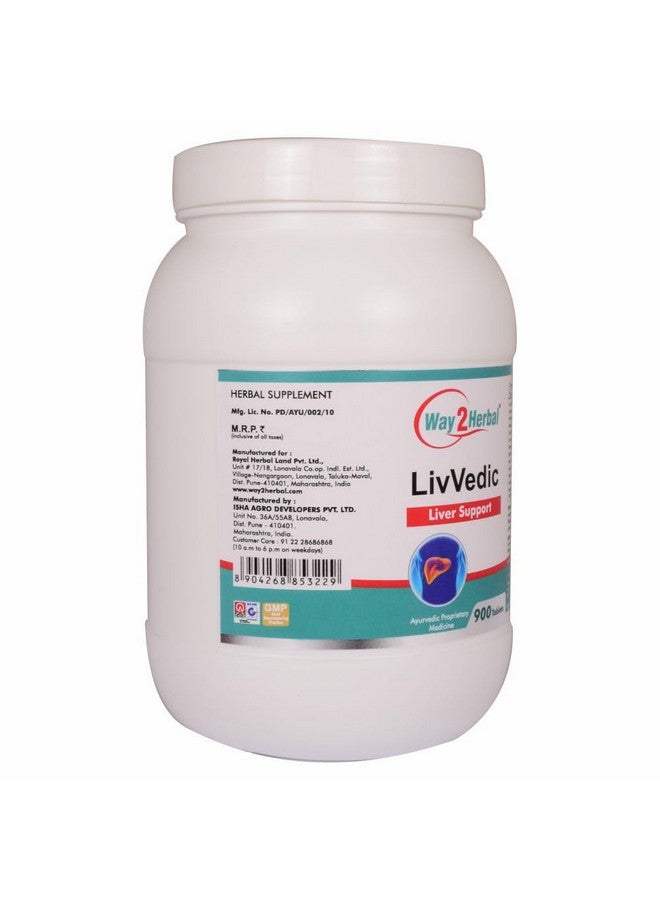 Way2Herbal Liv Vedic Liver Support Tablets (900 Count Pack Of 1) - Image 5