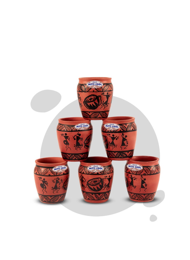 MITTI COOL - Handmade Earthen Clay Glass Set Timpany - Image 1