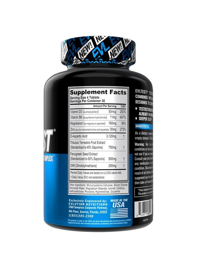 Evlution EVL Complete Testosterone Booster for Men - Post Workout Recovery Testosterone Supplement for Men with DIM Plus D Aspartic Acid and Tribulus - EVLTest Estrogen Blocker for Men Post Workout Supplement - Image 2