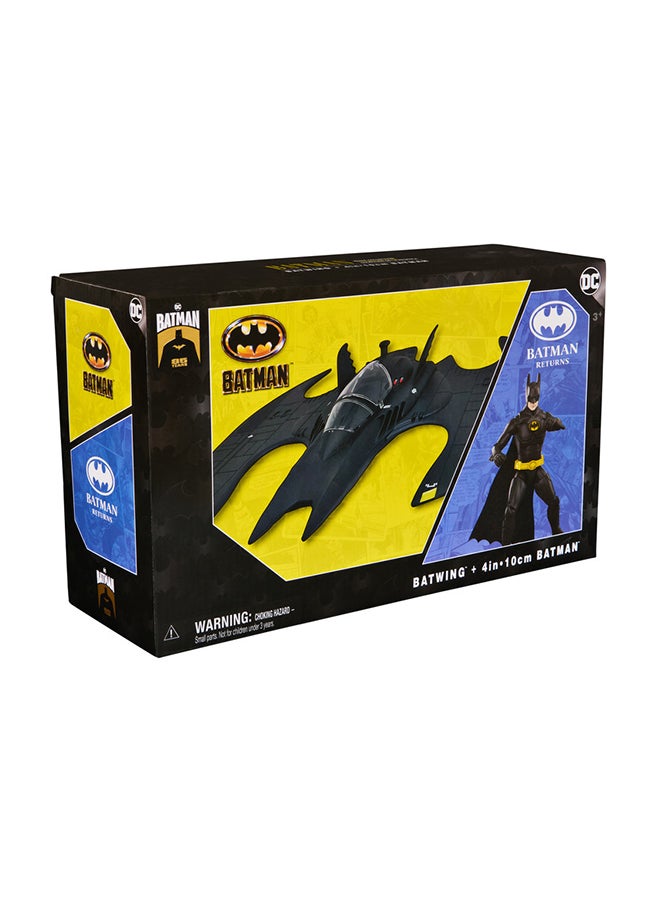 SPIN MASTER - DC Batman, Batwing and 10-cm Batman Set, 1992 Batman Returns Action Figure and 1989 Batwing, Limited Edition 85th Anniversary Collectible Kids’ Toys for Boys and Girls Aged 3 and Up - Image 1