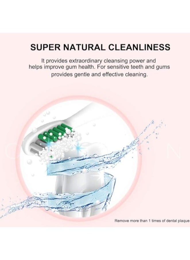 PRIMO PLUS Electric USB Rechargeable Toothbrush, Powerful Electric Toothbrush Rechargeable Ultrasonic Washable Electronic Whitening Waterproof Teeth Brush White  - Image 4