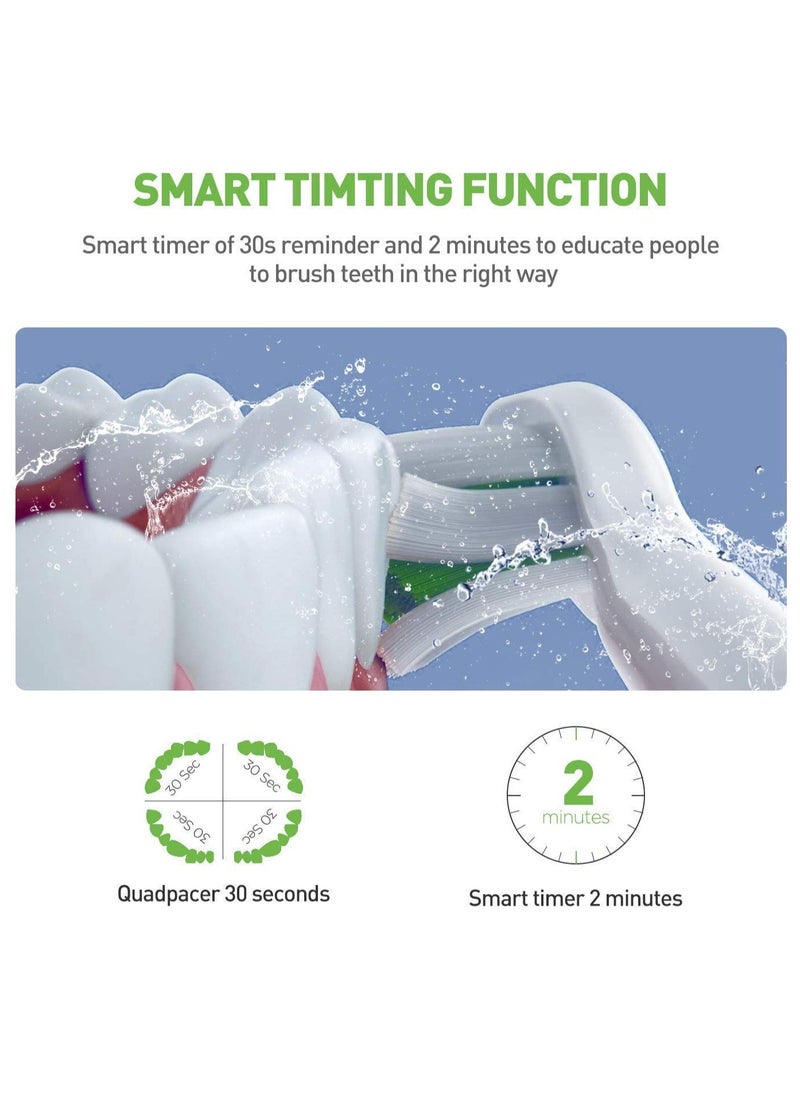 PRIMO PLUS Electric USB Rechargeable Toothbrush, Powerful Electric Toothbrush Rechargeable Ultrasonic Washable Electronic Whitening Waterproof Teeth Brush White  - Image 3