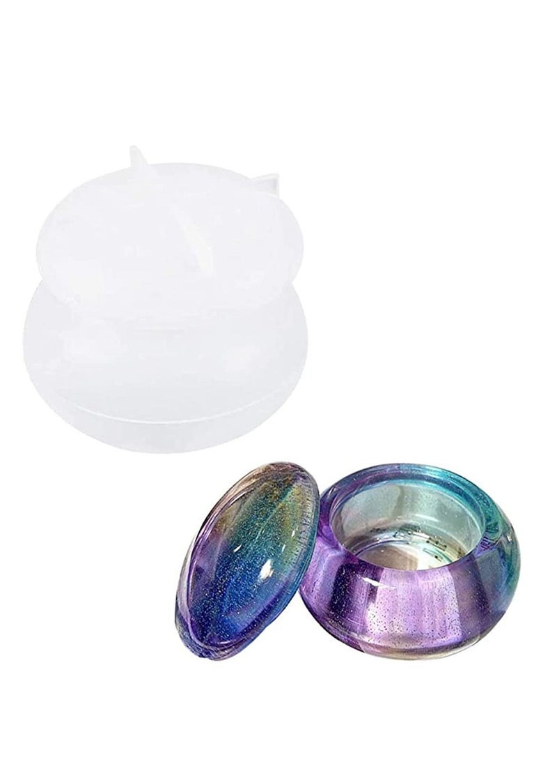 Y&D Small Jar Resin Molds with Lid Silicone Epoxy Casting Mold for Bottle DIY Mini Jewelry Tray Container Storage Trinket Box, Ring Holders, Soap Dish, Home Decoration  - Image 1