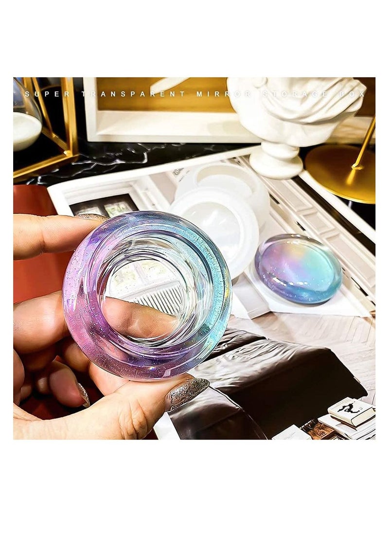 Y&D Small Jar Resin Molds with Lid Silicone Epoxy Casting Mold for Bottle DIY Mini Jewelry Tray Container Storage Trinket Box, Ring Holders, Soap Dish, Home Decoration  - Image 4