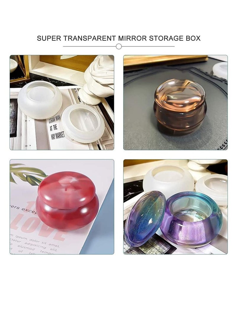 Y&D Small Jar Resin Molds with Lid Silicone Epoxy Casting Mold for Bottle DIY Mini Jewelry Tray Container Storage Trinket Box, Ring Holders, Soap Dish, Home Decoration  - Image 5