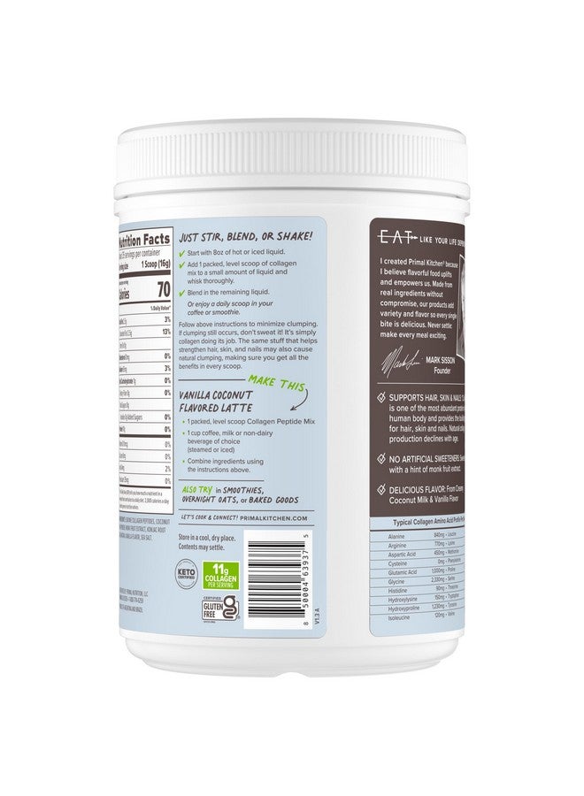 Primal Kitchen Vanilla Collagen Fuel® Drink Mix, Vanilla Coconut Collagen Peptides, No Dairy or Artificial Sweeteners, 20 Ounces - Image 2