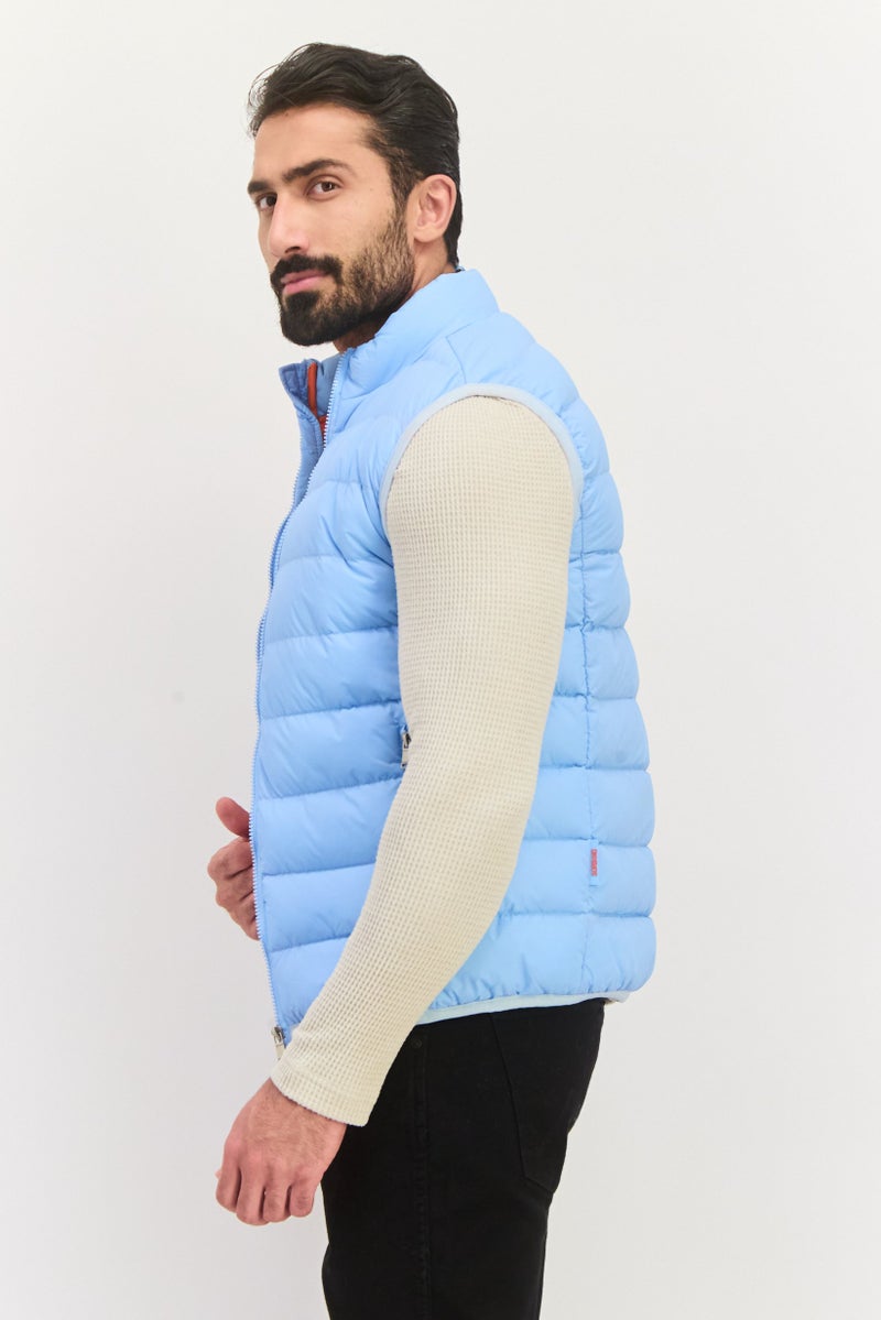 Sorbino Men Quilted Puffer Jacket Vest, Light Blue - Image 2