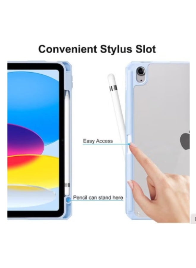 Case for iPad (A16) 11th 11 inch 2025/iPad 10th 10.9 inch 2022 Clear Transparent Back Shell with Pencil Holder, Auto Sleep/Wake Case Cover for iPad 10th 10.9inch 2022/iPad 11th 11inch 2025 - Image 5