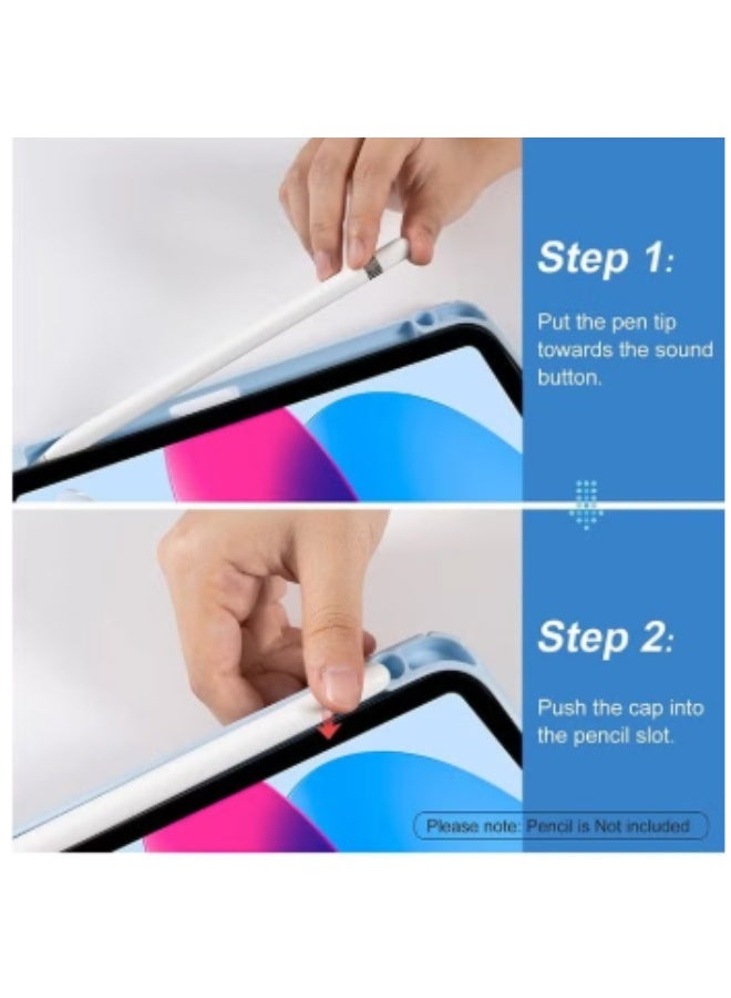 Case for iPad (A16) 11th 11 inch 2025/iPad 10th 10.9 inch 2022 Clear Transparent Back Shell with Pencil Holder, Auto Sleep/Wake Case Cover for iPad 10th 10.9inch 2022/iPad 11th 11inch 2025 - Image 3