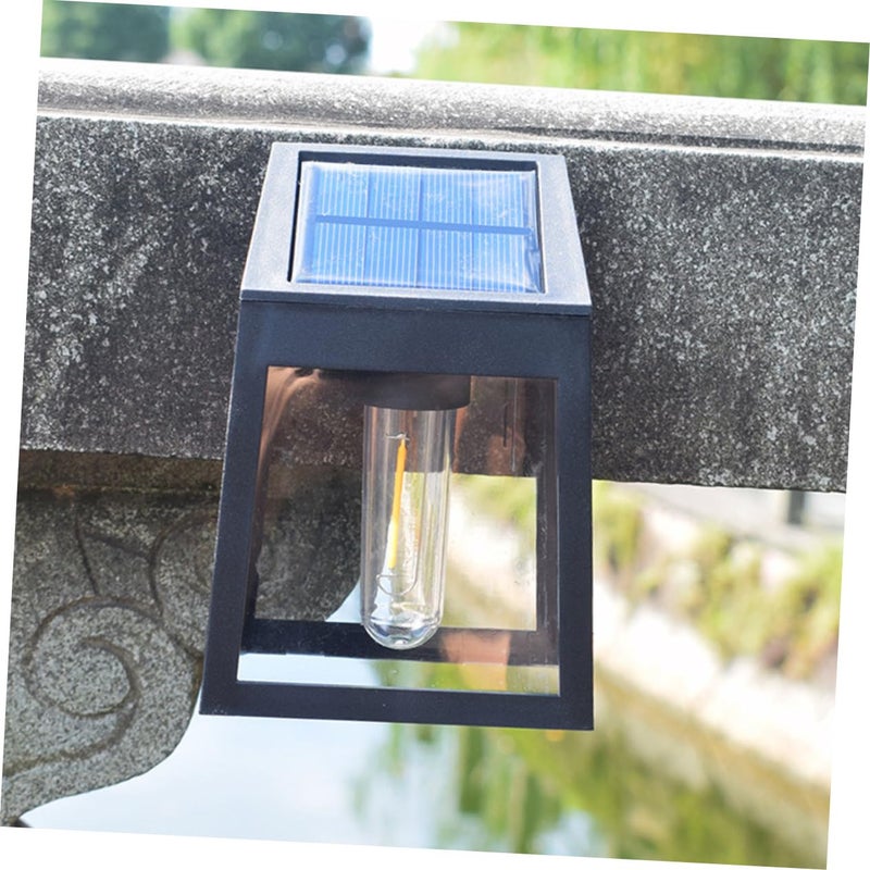 Solar Powered LED Wall Lamp Outdoor Weatherproof Warm Light Garden Patio Pathway - Image 5