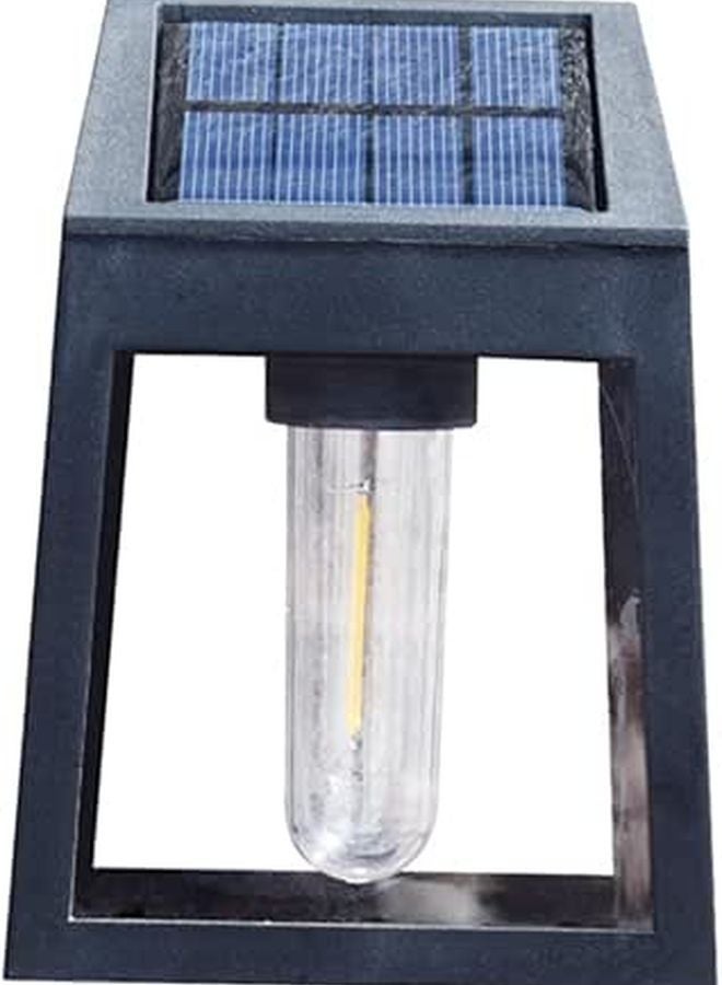 Solar Powered LED Wall Lamp Outdoor Weatherproof Warm Light Garden Patio Pathway - Image 1