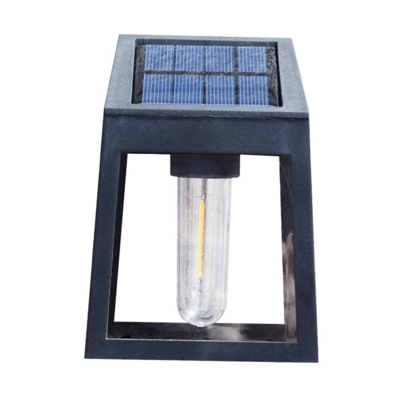 Solar Powered LED Wall Lamp Outdoor Weatherproof Warm Light Garden Patio Pathway - Image 2